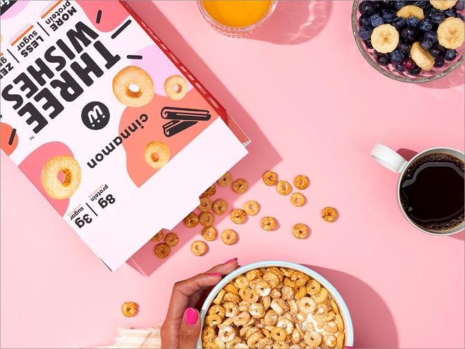 美国高蛋白低糖谷物儿童早餐食品包装设计